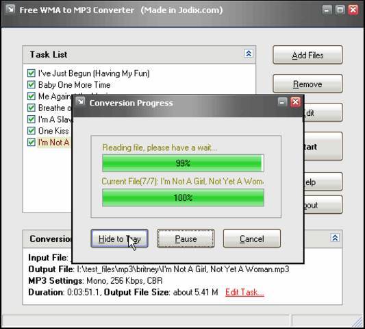 Jodix Free WMA to MP3 Converter